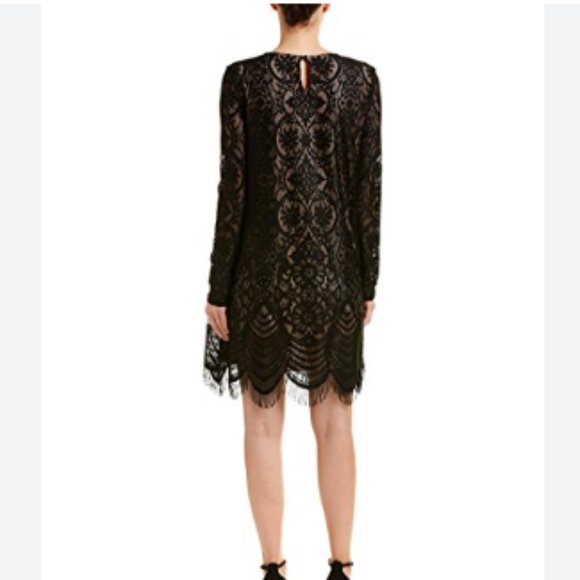 BCBGMaxAzria Marae Black Lace Long Sleeve Dress - XS - Tunic Style - Picture 2 of 7